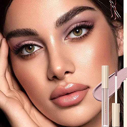 Matte Liquid Eyeshadow Set,8 Colours Smokey Black Nude Eyeshadow Highly Pigmented Long-Lasting Quick-Drying Women Eye Shadow Make Up Kits Gift (S