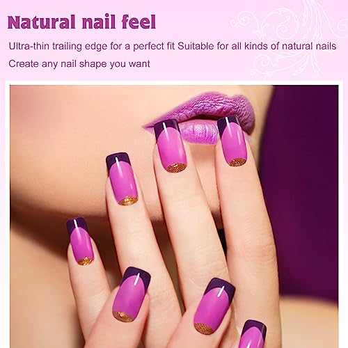 240 PCS Clear Acrylic Nail Tips - Medium Coffin Nails Tips Half Matte No File Full Cover Soft Gel Nail Tips, Artificial Fake Art Nails Tips Nail