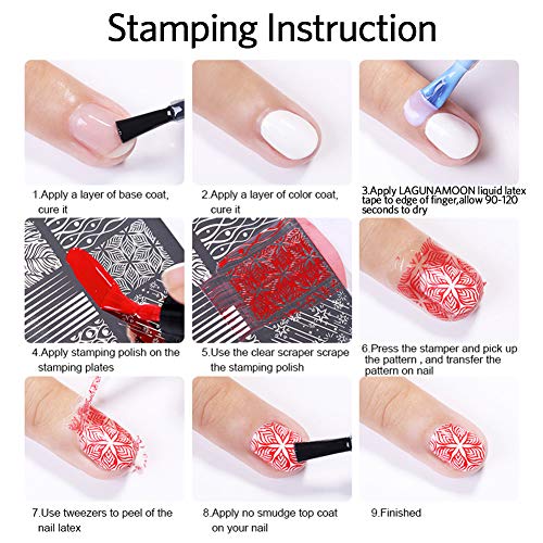 Lagunamoon Liquid Latex Peel Off Tape Skin Protector for Nail Art Cuticle Guard Polish Barrier, Pink