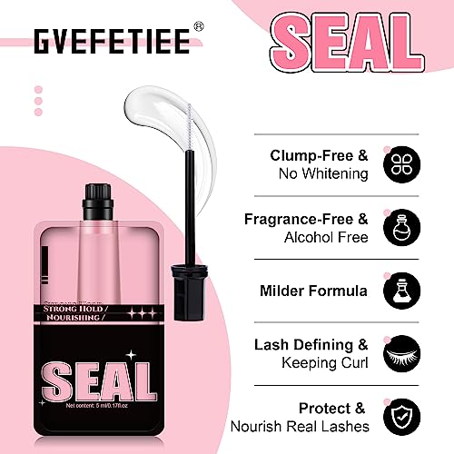 Lash Bond and Seal and Remover, Individual Lashes Clusters Glue and Seal and Remover, 15ML Strong Hold Long-lasting Eyelashes Extension Kit, Wate