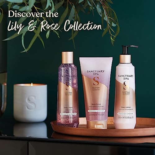 Sanctuary Spa Lily and Rose Body Lotion, Body Moisturiser, with Lotus Flower and Vitamin C, Vegan and Cruelty Free 250ml