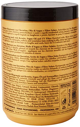 Fanola Orotherapy Hair Mask, Anti-Frizz Hair Mask Treatment to Restore Elasticity and Vitality, Nourishment and Hydratation for Smooth, Shiny and