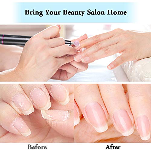 URAQT Nail Drill Bits Set, 10 pcs Electric Nail Drill Bits Kit 3/32", Professional Cuticle Polishing Bits for Acrylic Gel Nails, Electric Nail Fi