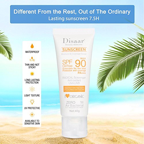 SPF50++ 40ml Moisturising Sunscreen,Face and Neck Whole Body Sun UV Radiation Protection Cream, Sunblock Whitening Non Grease Lotion