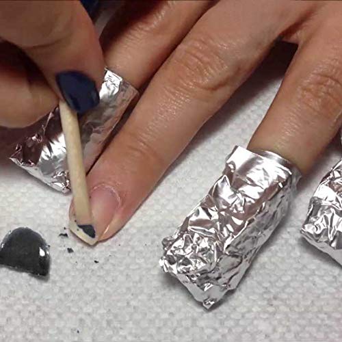 150Pcs Nail Foil Aluminium Wraps Remover for Gel Polish/Acrylic Soak-off Removal, with Pre-attached Lint Free Pad