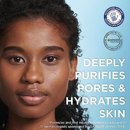 Garnier Gentle Hydrating Deep Face Cleanser, With Hydrating Hyaluronic Acid, Protecting Ceramides, Purifying Clay, Fragrance Free, Suitable For S