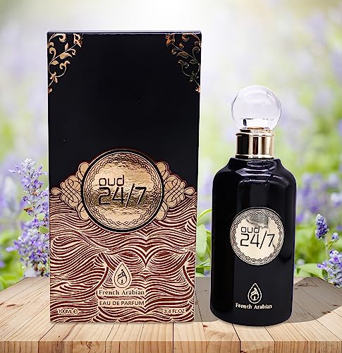 Oud 24/7 100ml Perfume Spray | Eau de Arabian Parfum | Lemon, Fruity, Chocolate, Vanilla, Agar, Woody Musk and Amber (for Women and Men)