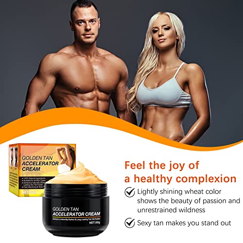 Brown Tanning Accelerator Creams, Brown Tanning Creams, Carrot Oil Tanning Creams for Sunbeds, Natural Ingredients Intensive Tanning Gel for Outd