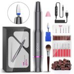 Xoali Electric Nail Files 25000RPM, Professional Nail Drill 12 in 1, Speed-Adjustable Efile Kit with Ceramic Bit for Nail Drill, Manicure and Ped