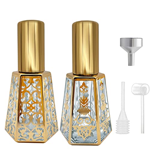 Travel Perfume Atomiser Spray Bottle, Refillable Small Glass Mist Spray Travel Bottle Vintage Hexagon Perfume Travel Bottle Pod Atomizer For Outd