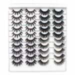 Leipple False Eyelashes 20 Pairs - Professional Reusable 3D Mink Lashes - Natural Waterproof Thick Fluffy Fake Eyelashes Faux Mink Eyelashes (4 S