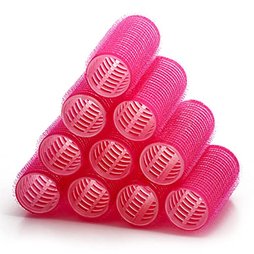 KHEERANA 10 Pieces Self Grip Hair Rollers 44MM Medium Hair Curlers For Short And Long Hair Salon Hairdressing Curler For Curling And Styling Hair