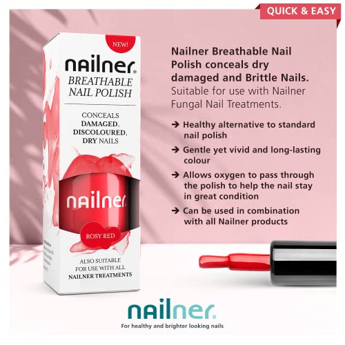 Nailner Breathable Nail Polish 8 ml - Gentle Nail Varnish Suitable for Use with All Nailner Fungal Nail Treatments - Conceals Dry Damaged Discolo