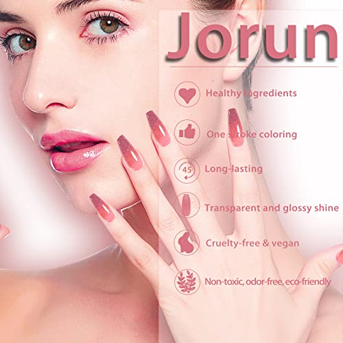 Colour Changing Gel Nail Polish Set,Requires Drying Under UV/LED Lamp Nail Gel Polish Set,Color is Bright and Moist Gel Nail Varnish Set, Easy to