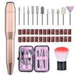 MELODYSUSIE Sheen Electric Nail Files 20000RPM for Beginners, Professional Compact Nail Drill Machine Set for Acrylics Nails, Efile with Nail Cli