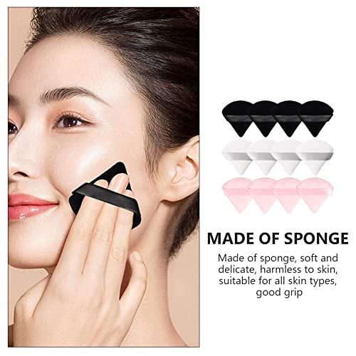Powder Puff Face Triangle Makeup Puff 2 Pcs Setting Powder Puffs for Pressed Powder Large Soft Under Eye Make Up Sponges With Strap For Body Eyes