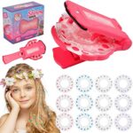 Hair Gem Stamper - Hair Bedazzler Deluxe Set with 180 Hair Gems - Hair Sparkle Ultimate Set Styling Tool Shining Bling Hair Gems Gift for Girls K