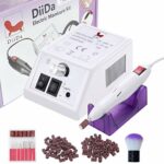DiiDa Professional Electric Manicure Drill Set White Acrylic Nail Gel Polish Remover Electric Nail Files Pedicure Kit