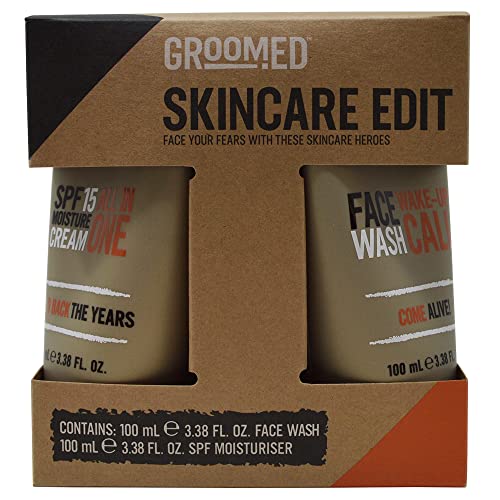Groomed Groom & Go Set (Post Shave Balm, Bear Oil & Gel Hold) - The Essential Edit of Skin & Haircare. Get Ready to Look Good & Feel Great