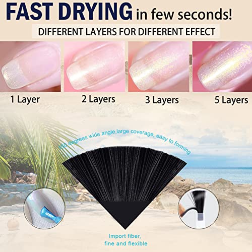 Chrome Nail Polish - White Pearl Glitter Nail Varnish Quick Dry Nail Polish Mermaid Shell Effect Gel Nail Long Lasting & Chip Resistant, No Need