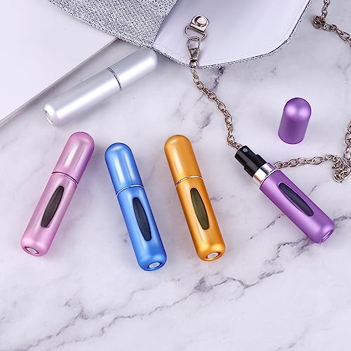 Bewudy 5 Pcs Travel Perfume Refillable Atomizer Container, 5 ml Portable Mini Refillable Perfume Atomizer Bottle Refillable Spray