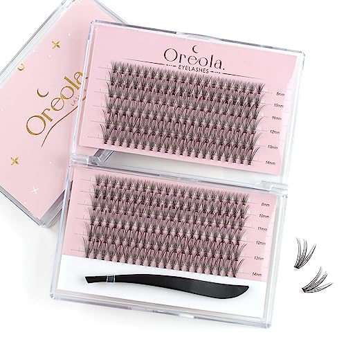 Oreola False Eyelashes Individual Natural Eyelash Individual Lashes Cluster for DIY at Home Ultra-Light Individual Cluster Lash Extensions 0.07C
