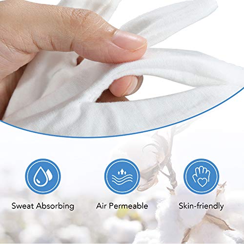 Rovtop 10 Pairs Cotton White Gloves, 9.8 inches,Used to inspect Jewelry, Dry Hand moisturizer & Daily Work and More