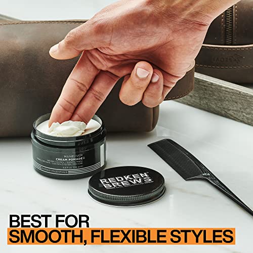 REDKEN Brews, Men's Maneuver Cream Pomade, For Medium Control & Smooth Finish, 100 ml