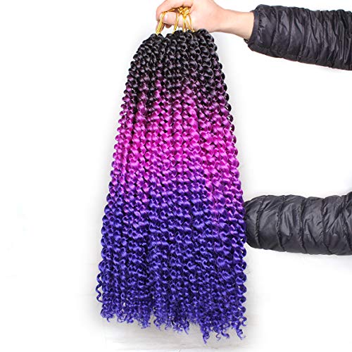 Leeven 7 Packs Water Wave Braiding Hair for Butterfly Faux Locs 24 Inch Long Water Wave Crochet Hair Hot Water Setting Passion Twists Braiding Ha