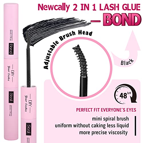 Lash Bond and Seal Lash Clusters Glue Long Lasting 2 in 1 Lash Glue for DIY Lash Extensions at Home Strong Hold Cluster Eyelash Adhesive Waterpro