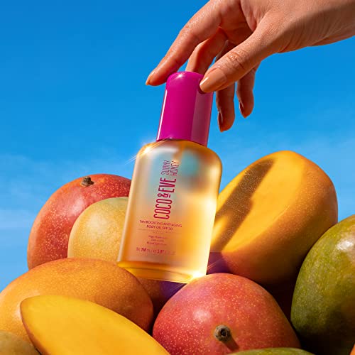 Coco & Eve Tan Boosting Anti-Aging Body Oil SPF30 - Tanning Accelerator Spray, UVA UVB Sun Protection | Fast Tan Enhancer With Natural Ingredient