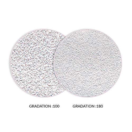 Aba Group 10-Pack Professional Nail Files Flaming Half Moon. Crescent 100/180 Standard, Disposable, Individually Packed, Safety Pack, File Set, M