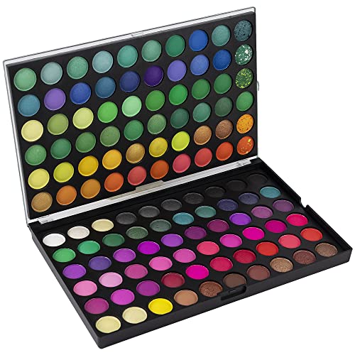 LaRoc 120 Colour Eyeshadow Palette Makeup Set, MUA Eye Shadow Make Up, Glitter Eyeshadow & Shimmer Eyeshadow Foils to Matte & Neon, High Impact P