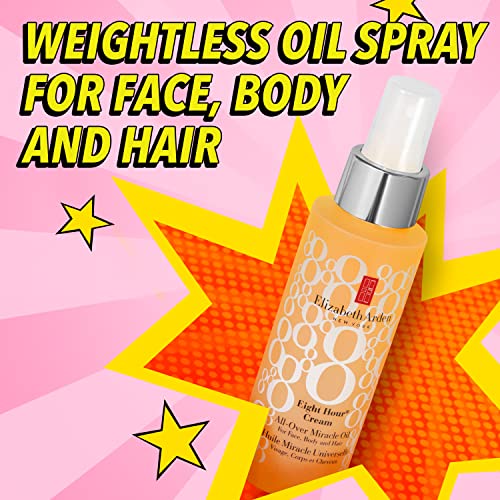 Elizabeth Arden Eight Hour Cream All-Over Miracle Oil Spray for Face, Body & Hair (100ml) Long-lasting Moisture, Soothing & Firming, Unisex