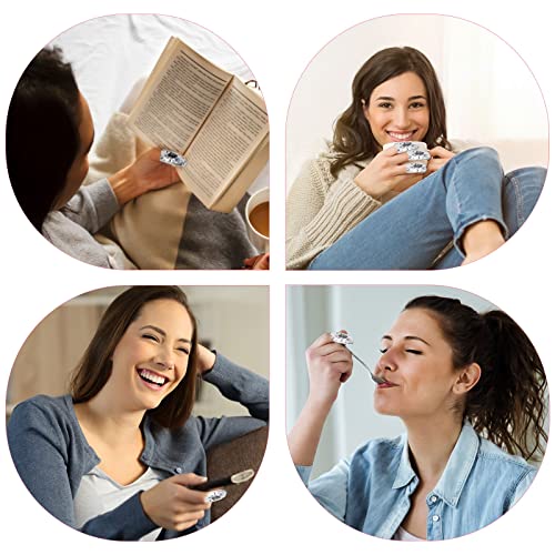 Qufiiry 100 Pcs Foil Nail Wraps, Nail Foils for Gel Nails, with Pre-attached Lint-Free Cotton Pads, Nail Foil Aluminium Wraps Remover for Fast &