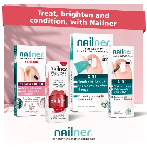Nailner Breathable Nail Polish 8 ml - Gentle Nail Varnish Suitable for Use with All Nailner Fungal Nail Treatments - Conceals Dry Damaged Discolo