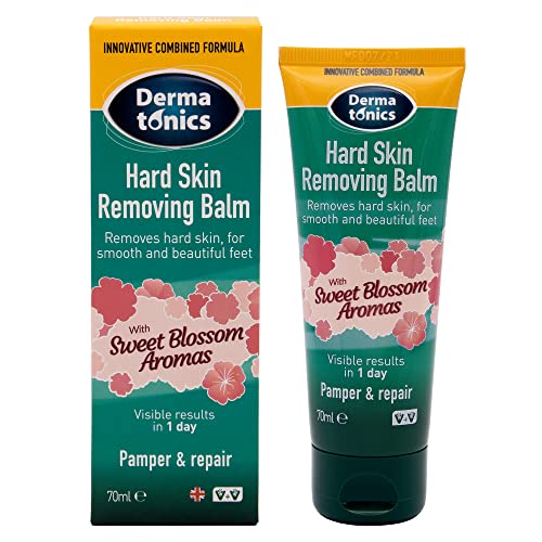 Dermatonics Natural Care Hard Skin Removing Balm for Feet | Scented with Sweet Blossom Aromas | Moisturises with Shea Butter and Hydrates with Oa