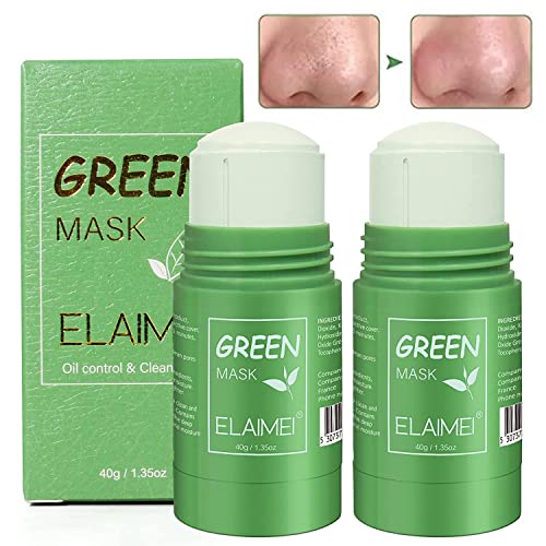 Green Tea Cleansing Mask Stick,Solid Mask,Purifying Clay Mask, Face Moisturizes Oil Control, Deep Clean Pore,Blackhead Remover,Improves Skin,for