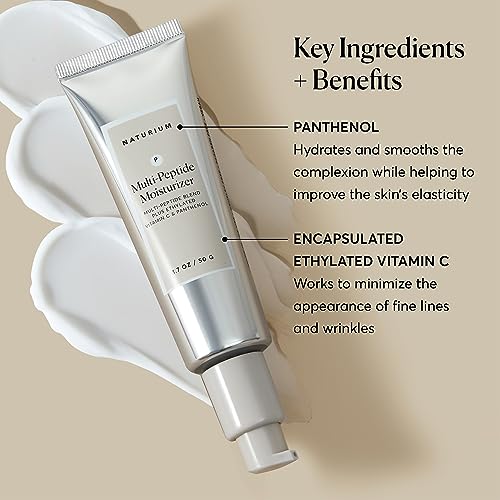Naturium Multi-Peptide Moisturizer (1.7 OZ / 50 G) - With Encapsulated Ethylated Vitamin C and Panthenol for More Youthful-looking Skin - Dermato