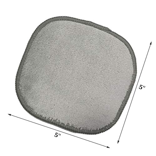 Polyte Premium Hypoallergenic Chemical Free Microfibre Fleece Makeup Remover and Facial Cleansing Cloth (13x13 cm, 10 Gray Cloths)