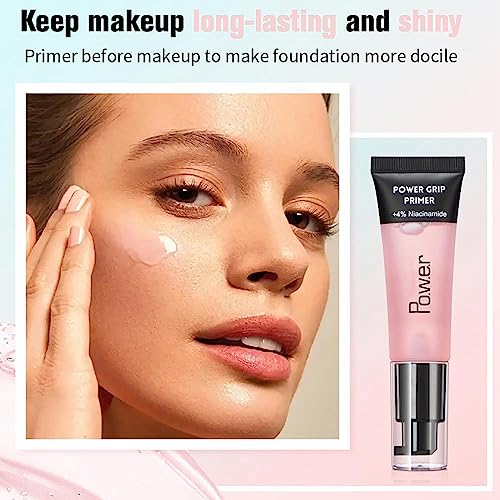 Power Grip Primer - Hydrating Primer Makeup - Colour Corrector Quick - Gel Based Smooth Skin Tone Moisture Beauty Face Cosmetic - Infuse with Hya