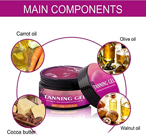 Extreme Dark Intensive Tanning Luxe Gel,Extreme Dark Intensive Tanning, Sunbed Tanning Accelerator,Peachapple Tanning Gel, Intensive Soft Brown T