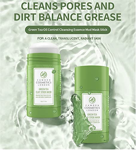 Green Tea Mask Stick For Face, Blackhead Remover Mask & Green Tea Extract, Green Tea Cleansing Mask Stick, Green Tea Deep Cleanse Mask, Blackhead