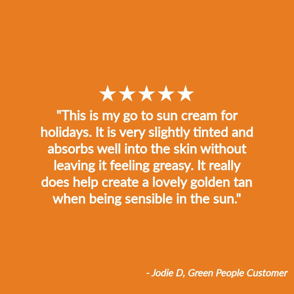 Green People Edelweiss Sun Cream SPF15 200ml | Natural, Organic Sunscreen with Tan Accelerator | Eczema Friendly, Sensitive Skin | Non Comedogeni