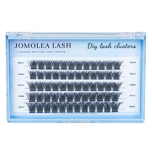 Lashes Cluster, 60 Pcs Mix Individual Lashes Cluster D Curl 10-16 mm Length, DIY Eyelash Extension Reusable Soft Natural False Lashes Fluffy Clus