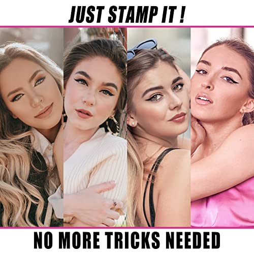 Cilrofelr Eyeliner Stamp Wingliner, 2 Easy Winged Eyeliner Stamps to Create Perfect Cat Eye, Long Lasting, Waterproof & Smudge proof Liquid Eyeli