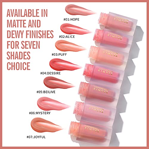 KIMUSE Soft Cream Blush Makeup, Liquid Blush for Cheeks, Weightless, Long-Wearing, Smudge Proof, Natural-Looking, Dewy Finish, Skin Tint Blush Ma