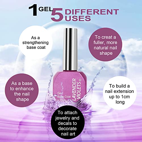 Lavender Violets 12ml Gel Nail Polishes UV LED Soak Off Varnish Manicure Pedicure F807 group (Base,Top & Matte Top coat)