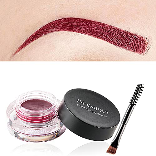 Eyebrow Cream, Waterproof Eyebrow Gel Long Lasting Brow Pomade with Brush, Natural Versatile Tinted Brow Gel Creates Natural Looking Brows for Ho