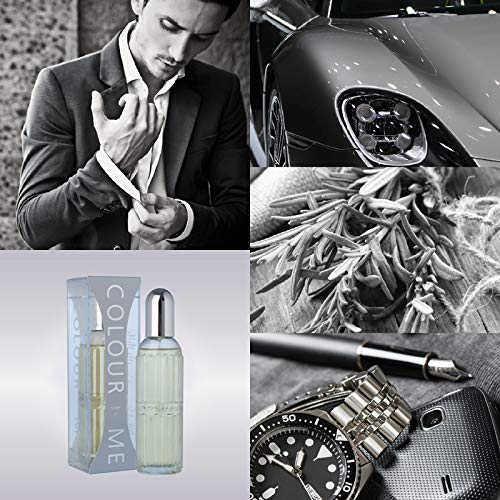 COLOUR ME Silver Perfume for Men. 50ml Eau de Toilette Men, Luxury Fragrance - Mens Aftershave, Long Lasting Fragrance for Men by Milton-Lloyd